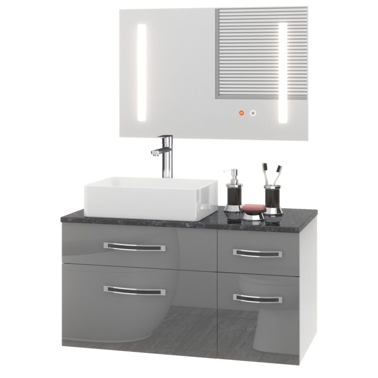 Fürdőszoba szett  Euphoria EUP P 90P/0/W/S/0/BK/MB