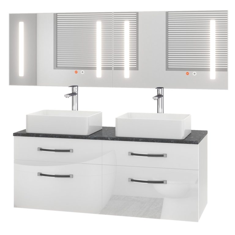 Fürdőszoba szett  Euphoria EUP P 120D/0/W/W/0/BK/MB