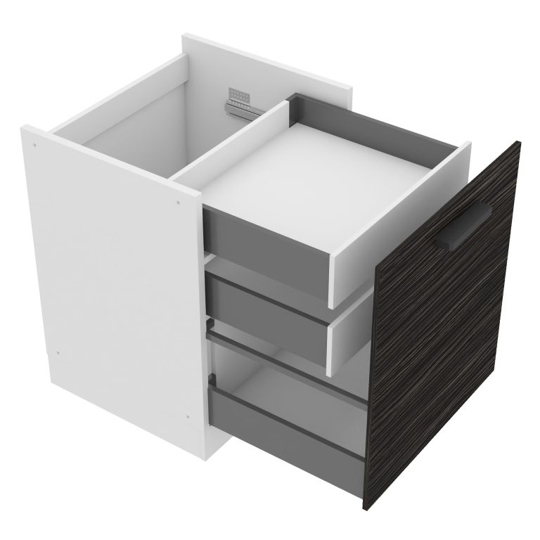 Konyhaszekrény alsó 60 cm fiókokkal TOR SDSZW60/0/WT/HK/0/B1/PP 