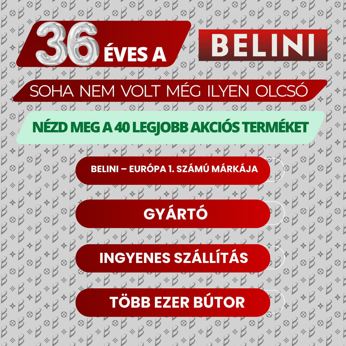 BELINI 36 éves