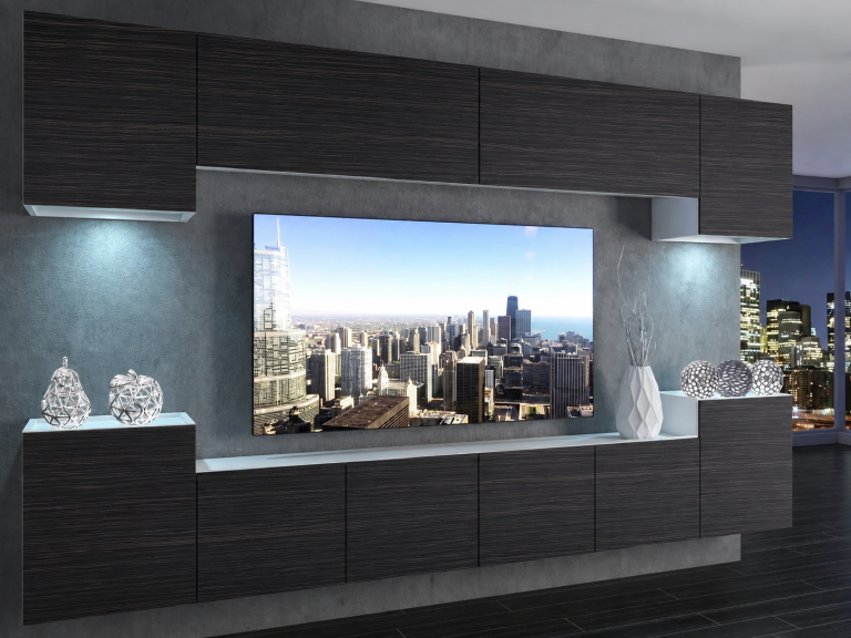 Szekrénysor 300 cm TV/RTV fekete ébenfa Gyártó IMP 4/5/W/HK/0/0
