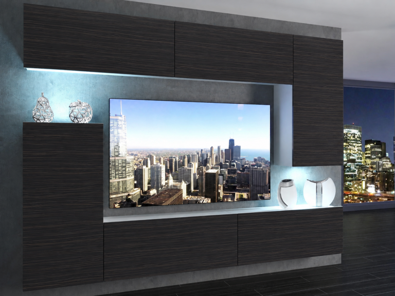 Szekrénysor 250 cm TV/RTV fekete ébenfa Gyártó IMP 8/5/W/HK/0/0