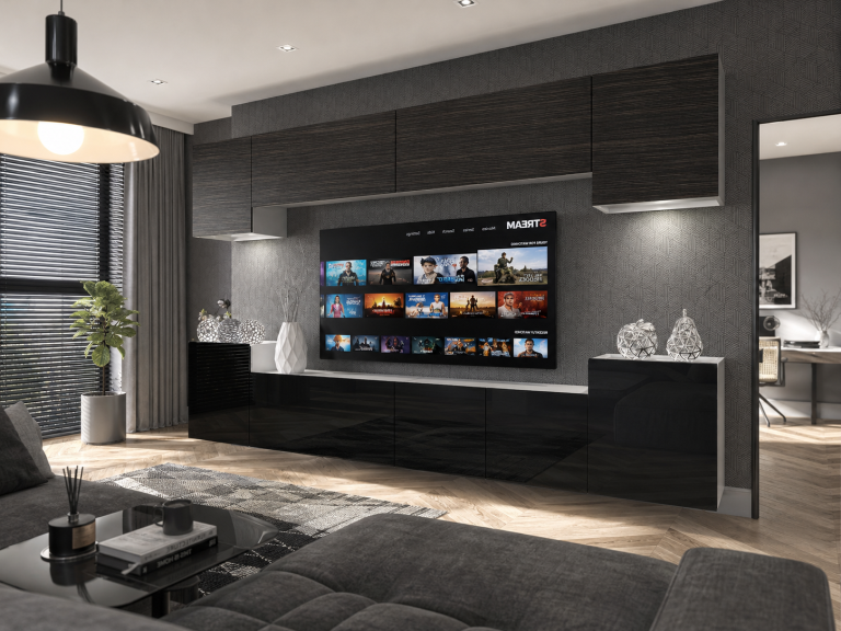 Szekrénysor 300 cm TV/RTV fekete ébenfa Gyártó IMP 4/5/W/HKB/0/0