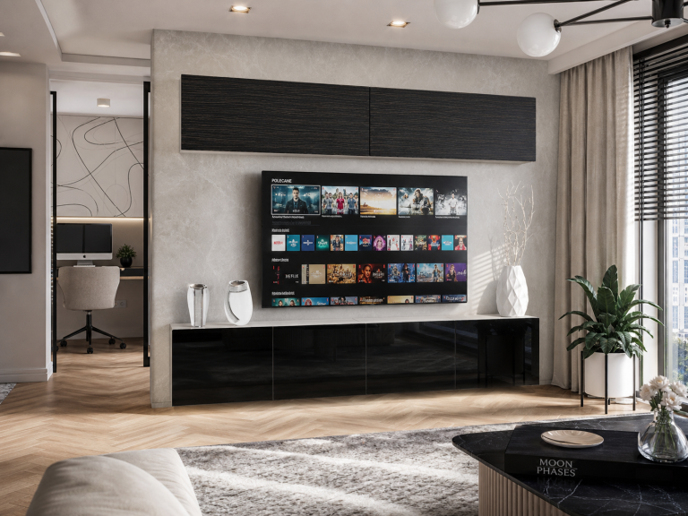 Szekrénysor 200 cm TV/RTV fekete ébenfa Gyártó IMP 6/5/W/HKB/0/0