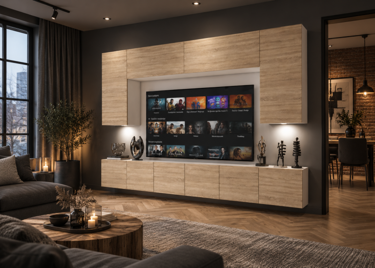 300 cm-es TV/RTV tölgy szekrénysor  sonoma tölgy Gyártó IMP PRIMO 2/5/W/DS/0/0