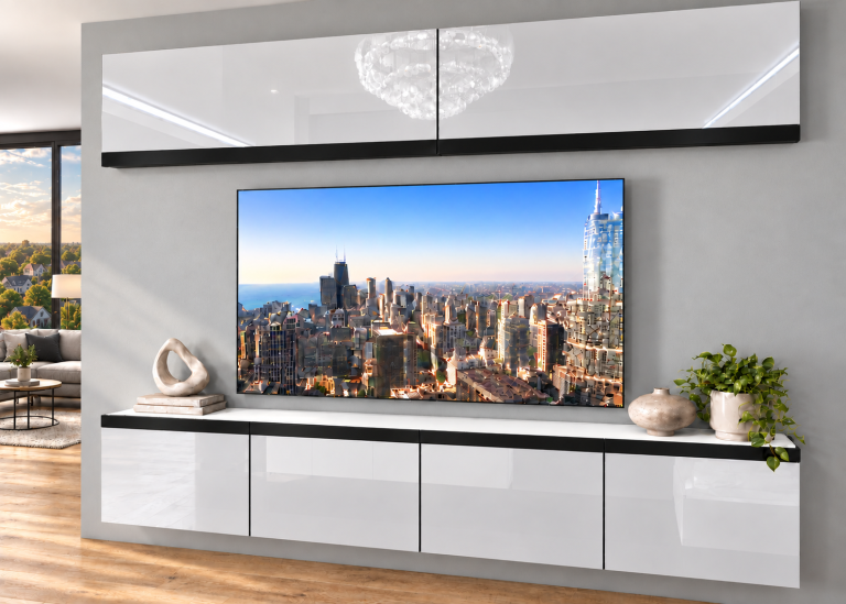 Nappali bútor Prestige 200 cm TV/RTV fehér fényes Gyártó IMP P Brando 6/5/W/W/0/0/CM