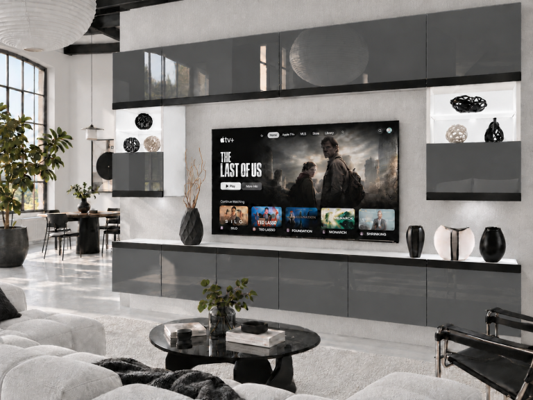 Nappali bútor Prestige 300 cm TV/RTV szürke fényes Gyártó IMP P2 Nolan 1/5/W/S/0/0/CM
