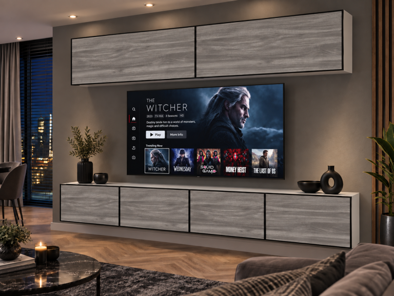 Nappali bútor Linea 200 cm TV/RTV szürke antracit grafitos Gyártó IMP L Brando 6/5/W/GW1/0/0