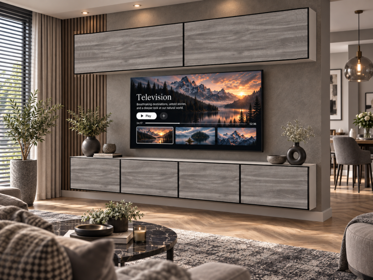 Nappali bútor Linea 200 cm TV/RTV szürke antracit grafitos Gyártó IMP L Brando 6/5/W/GW1/0/0