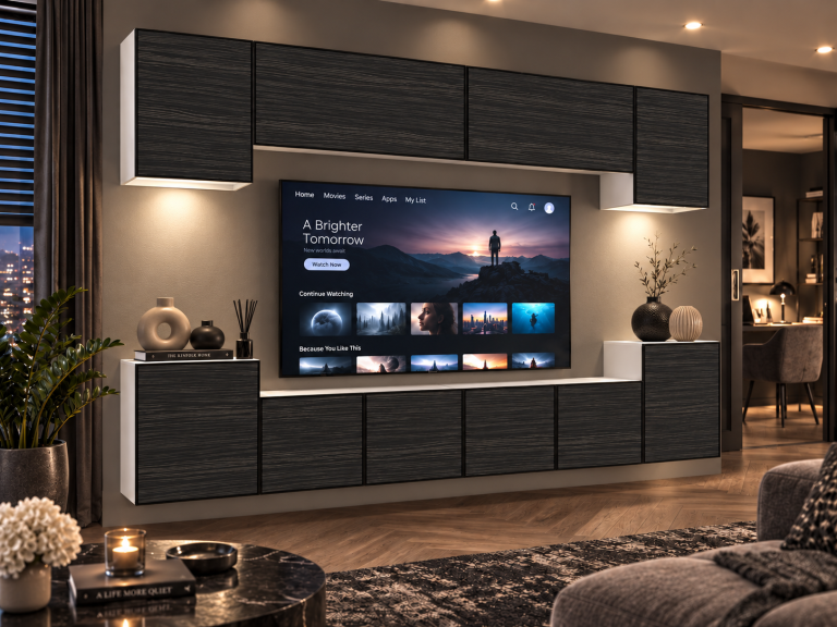 Nappali bútor Linea 300 cm TV/RTV fekete ében Gyártó IMP L Hepburn 4/5/W/HK/0/0