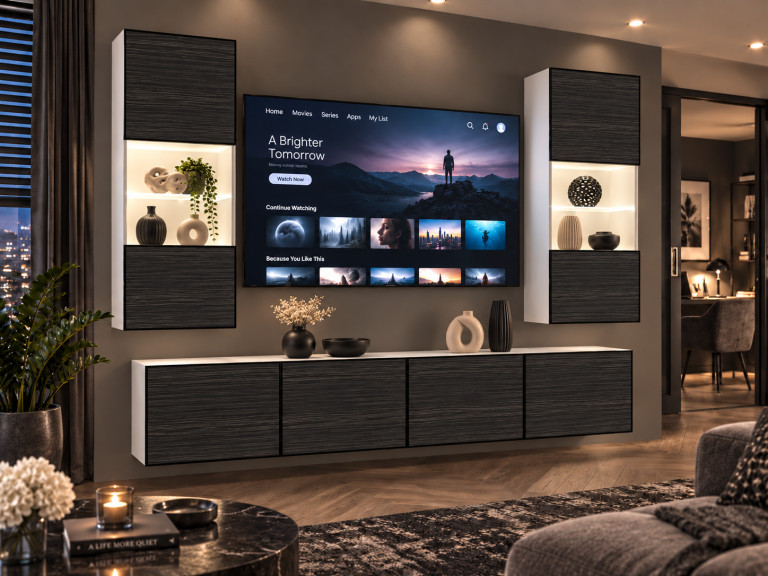 Nappali bútor Linea 200 cm TV/RTV fekete ében Gyártó IMP L Keanu 7/5/W/HK/0/0
