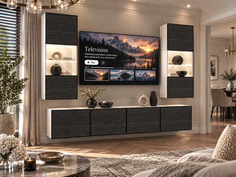 Nappali bútor Linea 200 cm TV/RTV fekete ében Gyártó IMP L Keanu 7/5/W/HK/0/0