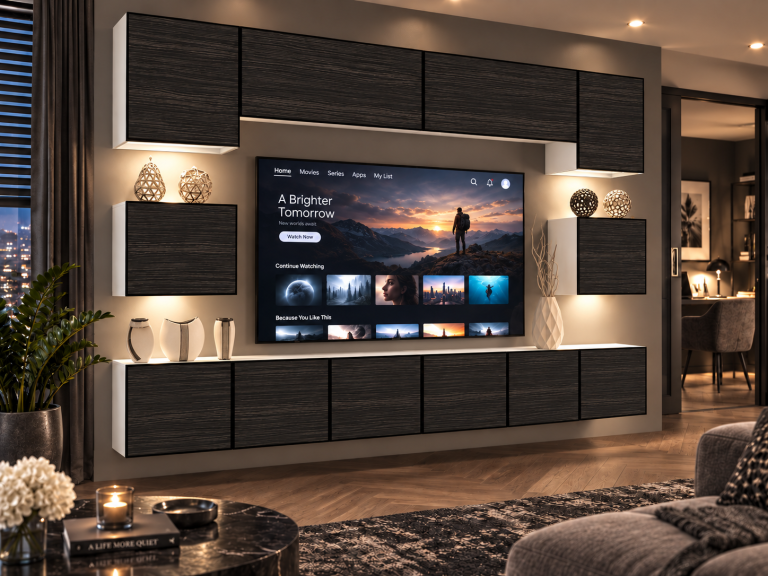 Nappali bútor Linea 300 cm TV/RTV fekete ében Gyártó IMP L Tarantino 3/5/W/HK/0/0