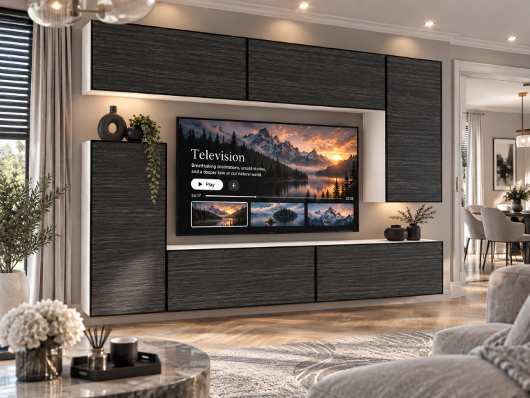 Nappali bútor Linea 250 cm TV/RTV fekete ében Gyártó IMP L Woody 8/5/W/HK/0/0