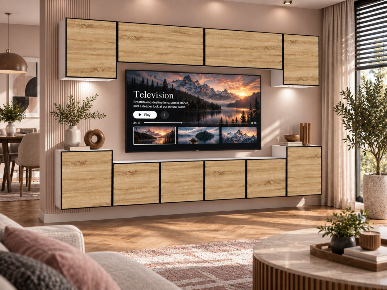 Nappali bútor Linea 300 cm TV/RTV tölgyfa wotan tölgy sonoma tölgy Gyártó IMP L Hepburn 4/5/W/DS/0/0