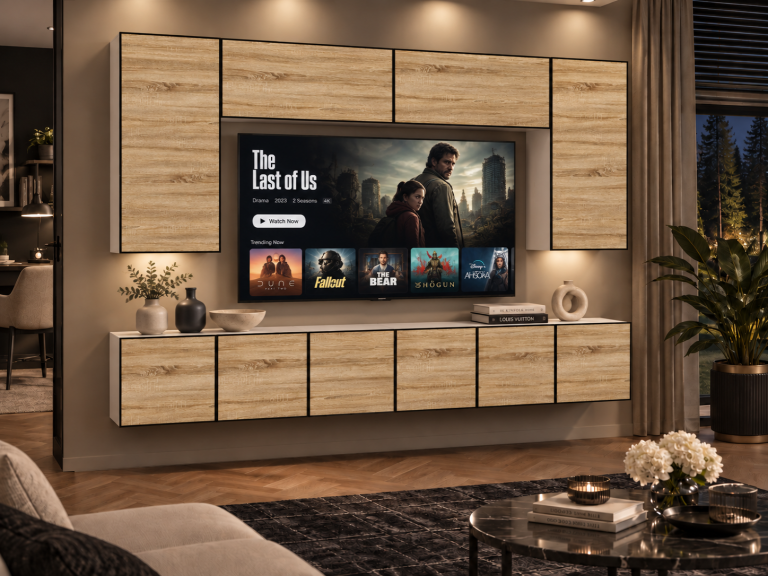 Nappali bútor Linea 300 cm TV/RTV tölgyfa wotan tölgy sonoma tölgy Gyártó IMP L Monroe 2/5/W/DS/0/0