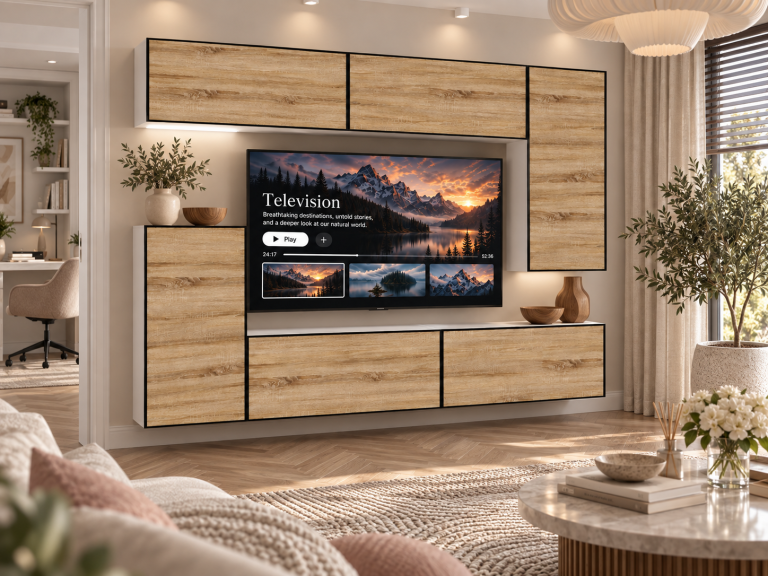 Nappali bútor Linea 250 cm TV/RTV tölgyfa wotan tölgy sonoma tölgy Gyártó IMP L Woody 8/5/W/DS/0/0
