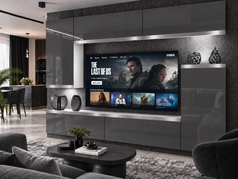 Nappali bútor Prestige 250 cm TV/RTV szürke fényes Gyártó IMP P Woody 8/5/W/S/0/0/SL