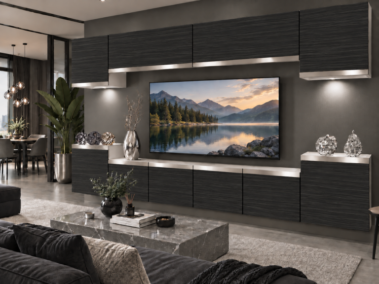 Nappali bútor Prestige 300 cm TV/RTV fekete ében Gyártó IMP P Hepburn 4/5/W/HK/0/0/SL