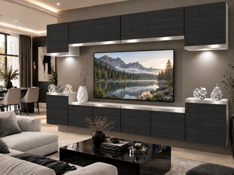 Nappali bútor Prestige 300 cm TV/RTV fekete ében Gyártó IMP P Hepburn 4/5/W/HK/0/0/SL