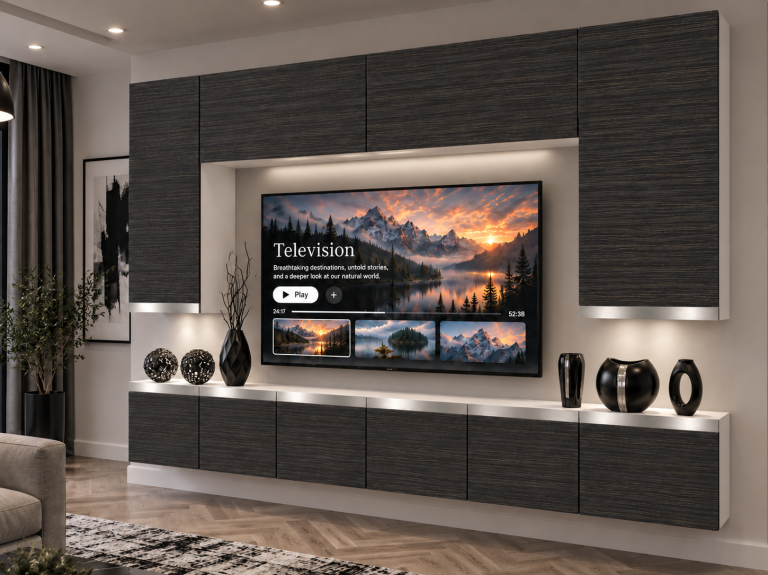 Nappali bútor Prestige 300 cm TV/RTV fekete ében Gyártó IMP P Monroe 2/5/W/HK/0/0/SL