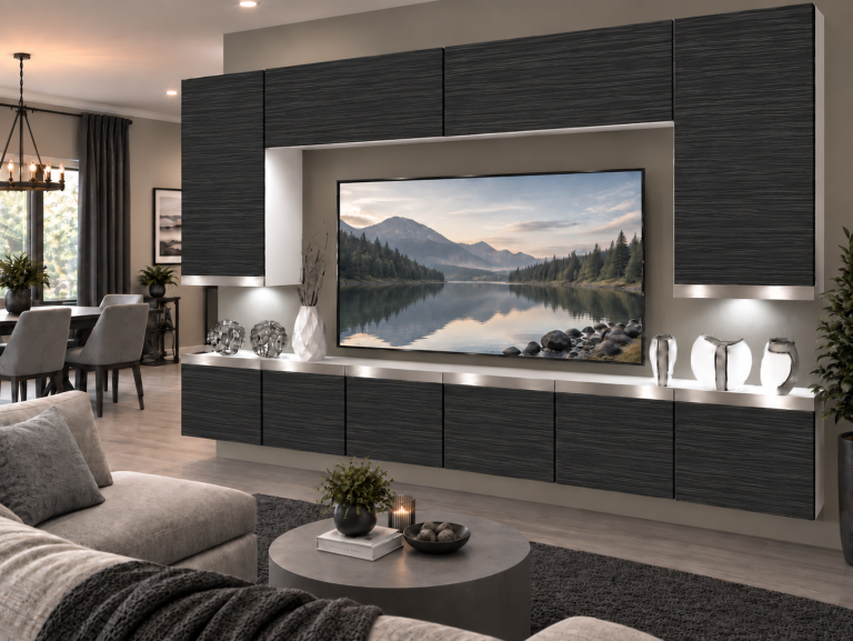 Nappali bútor Prestige 300 cm TV/RTV fekete ében Gyártó IMP P Monroe 2/5/W/HK/0/0/SL