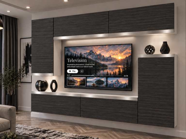 Nappali bútor Prestige 250 cm TV/RTV fekete ében Gyártó IMP P Woody 8/5/W/HK/0/0/SL