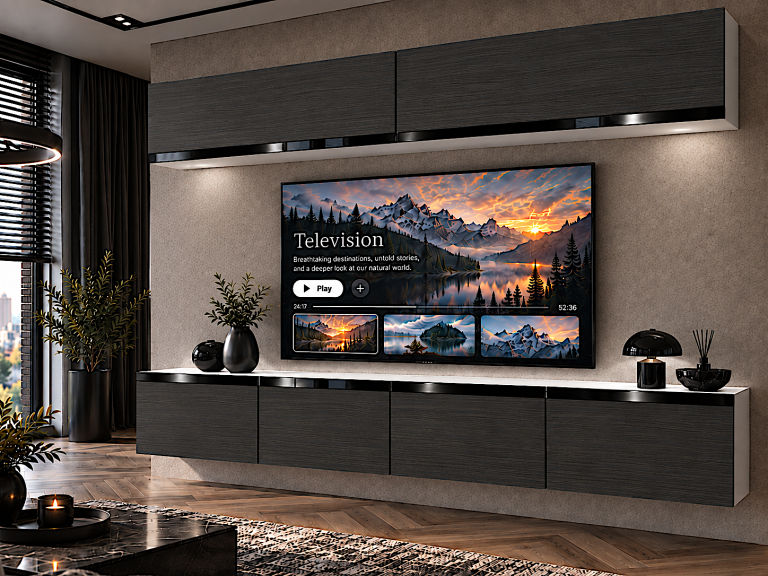 Nappali bútor Prestige 200 cm TV/RTV fekete ében Gyártó IMP P Brando 6/5/W/HK/0/0/CP