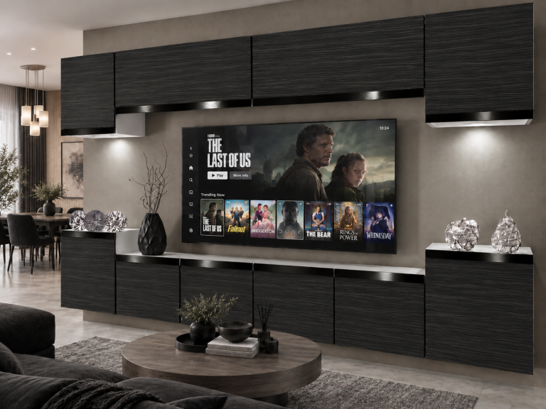 Nappali bútor Prestige 300 cm TV/RTV fekete ében Gyártó IMP P Hepburn 4/5/W/HK/0/0/CP