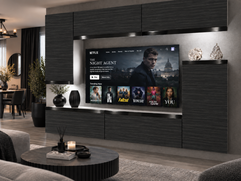 Nappali bútor Prestige 250 cm TV/RTV fekete ében Gyártó IMP P Woody 8/5/W/HK/0/0/CP
