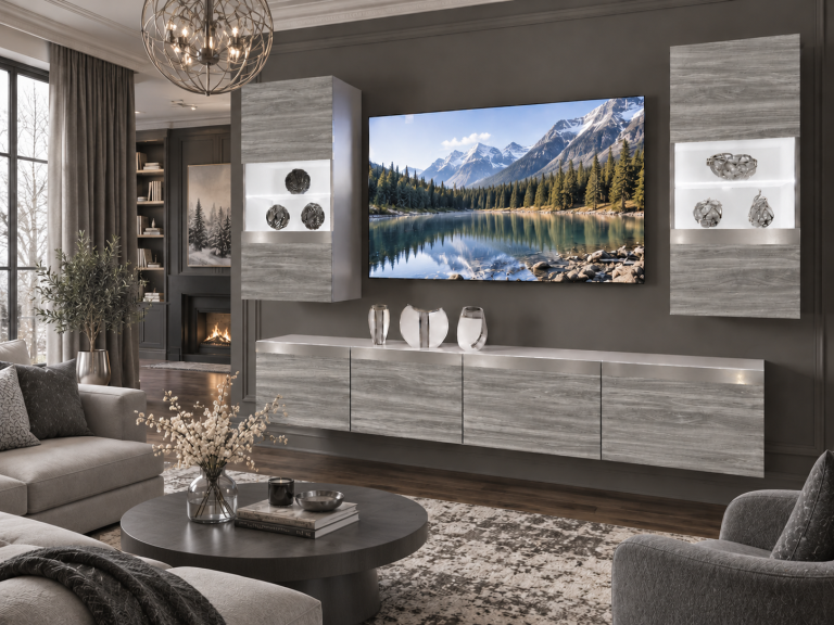 Nappali bútor Prestige 200 cm TV/RTV szürke antracit grafitos Gyártó IMP P Keanu 7/5/W/GW1/0/0/SL