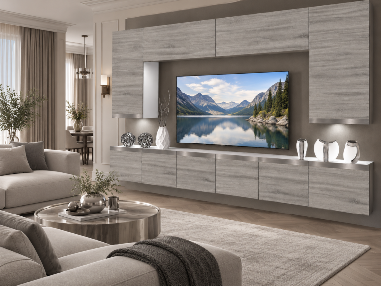 Nappali bútor Prestige 300 cm TV/RTV szürke antracit grafitos Gyártó IMP P Monroe 2/5/W/GW1/0/0/SL