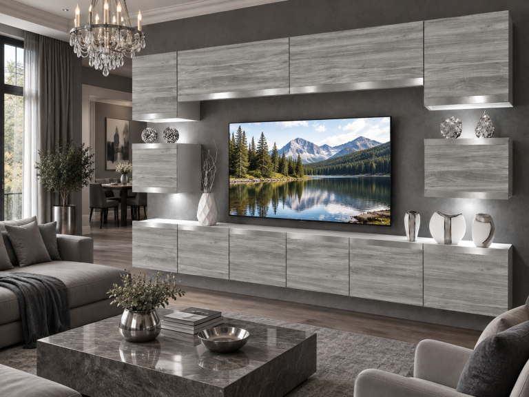 Nappali bútor Prestige 300 cm TV/RTV szürke antracit grafitos Gyártó IMP P Tarantino 3/5/W/GW1/0/0/SL