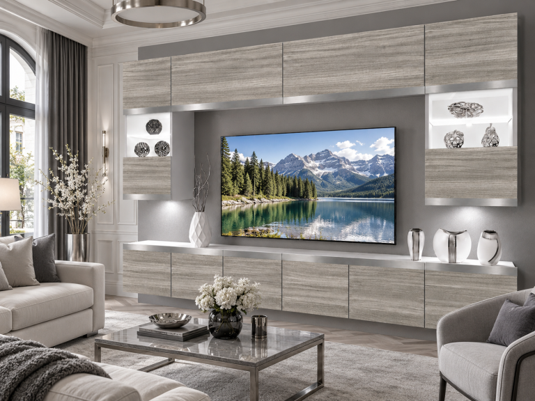 Nappali bútor Prestige 300 cm TV/RTV szürke antracit grafitos Gyártó IMP P2 Nolan 1/5/W/GW1/0/0/SL