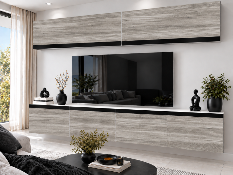 Nappali bútor Prestige 200 cm TV/RTV szürke antracit grafitos Gyártó IMP P Brando 6/5/W/GW1/0/0/CM