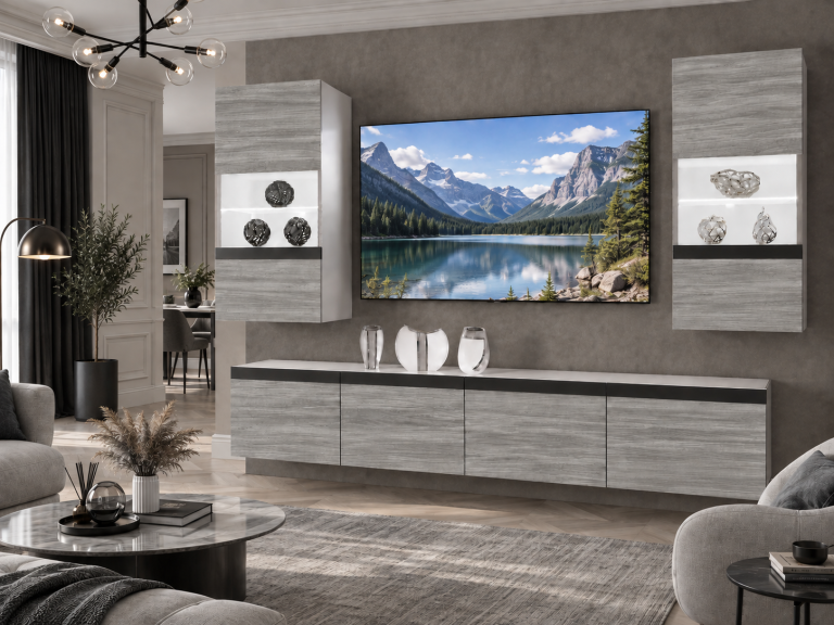 Nappali bútor Prestige 200 cm TV/RTV szürke antracit grafitos Gyártó IMP P Keanu 7/5/W/GW1/0/0/CM
