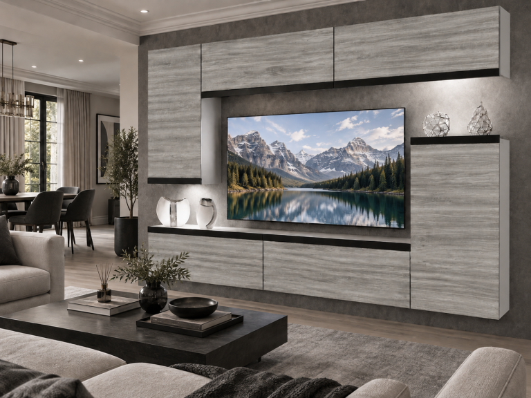 Nappali bútor Prestige 250 cm TV/RTV szürke antracit grafitos Gyártó IMP P Woody 8/5/W/GW1/0/0/CM