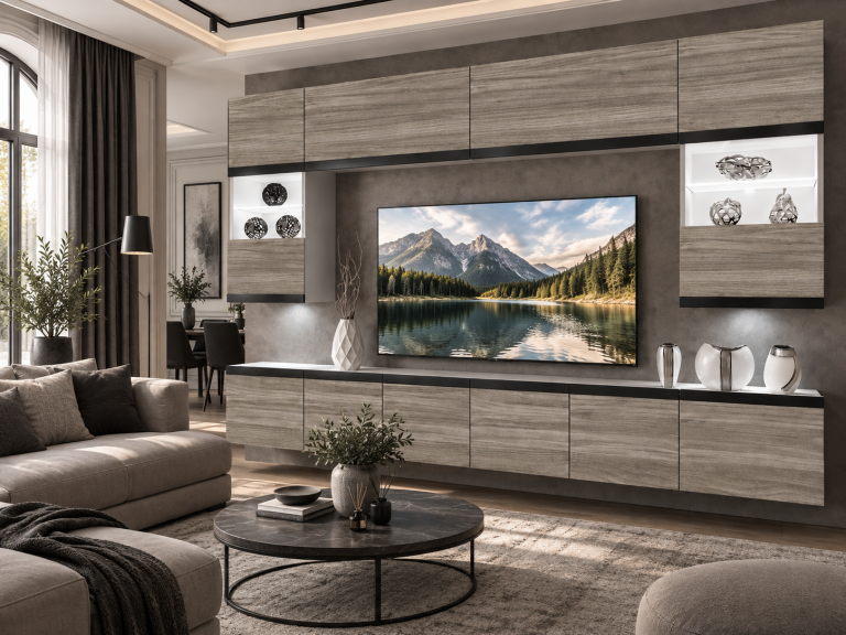Nappali bútor Prestige 300 cm TV/RTV szürke antracit grafitos Gyártó IMP P2 Nolan 1/5/W/GW1/0/0/CM
