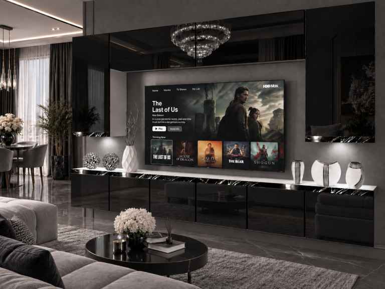 Nappali bútor Prestige 300 cm TV/RTV fekete fényes Gyártó IMP P Monroe 2/5/W/B/0/0/CS