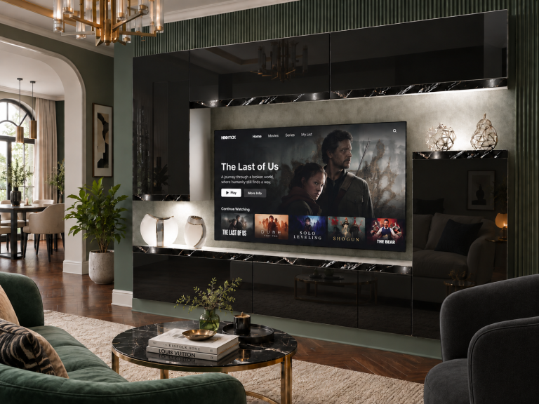 Nappali bútor Prestige 250 cm TV/RTV fekete fényes Gyártó IMP P Woody 8/5/W/B/0/0/CS