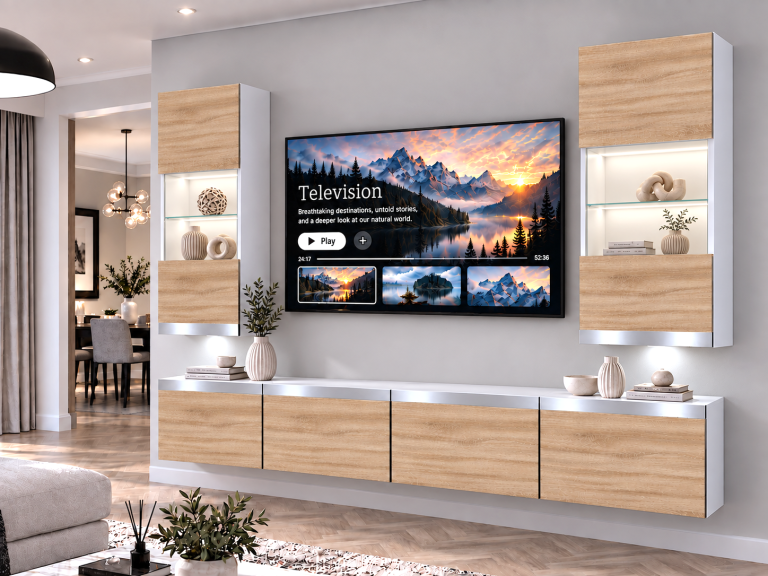 Nappali bútor Prestige 200 cm TV/RTV tölgyfa wotan tölgy sonoma tölgy Gyártó IMP P Keanu 7/5/W/DS/0/0/SL