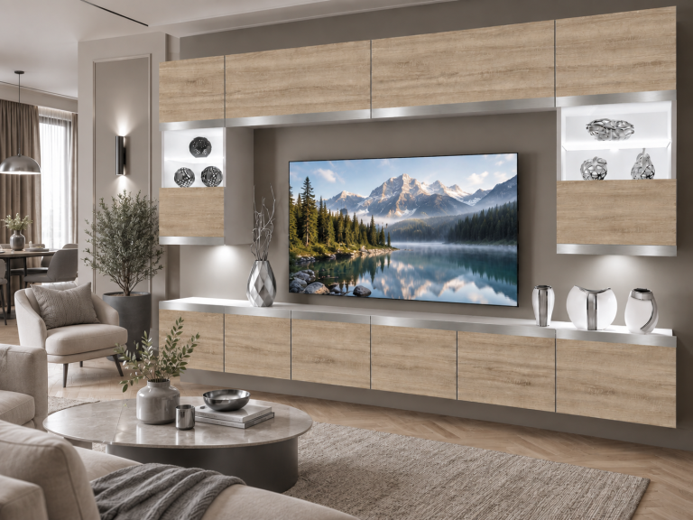 Nappali bútor Prestige 300 cm TV/RTV tölgyfa wotan tölgy sonoma tölgy Gyártó IMP P2 Nolan 1/5/W/DS/0/0/SL
