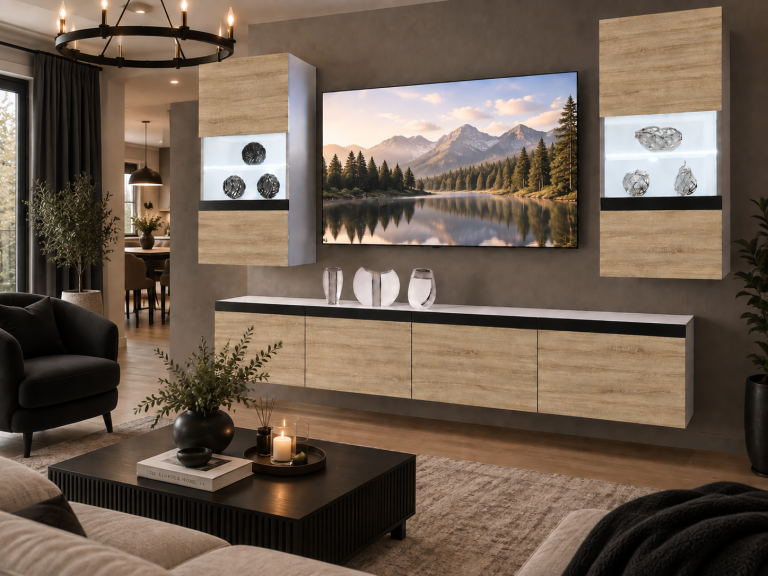 Nappali bútor Prestige 200 cm TV/RTV tölgyfa wotan tölgy sonoma tölgy Gyártó IMP P Keanu 7/5/W/DS/0/0/CM