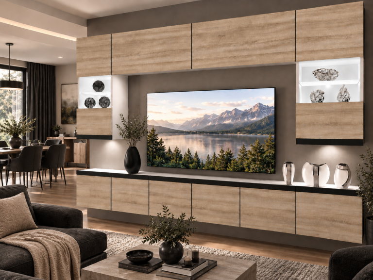 Nappali bútor Prestige 300 cm TV/RTV tölgyfa wotan tölgy sonoma tölgy Gyártó IMP P1 Nolan 1/5/W/DS/0/0/CM