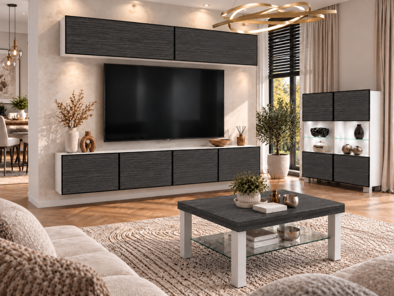 Nappali bútor Linea 200 cm TV/RTV fekete ében Gyártó IMP L Brando 6/5/W/HK/0/0
