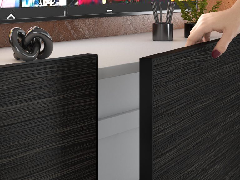 Nappali bútor Linea 300 cm TV/RTV fekete ében Gyártó IMP L Tarantino 3/5/W/HK/0/0