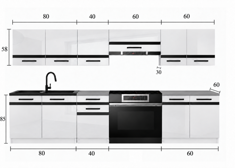 Meble kuchenne Prestige 240 cm heban królewsk bez blatu Producent TOR P Salvador/0/WT/HK/BB/0/CP