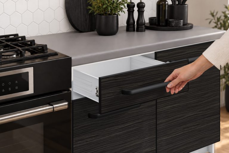 Meble kuchenne Linea 240 cm heban królewski bez blatu Producent TOR L Salvador/0/WT/HK/BB/A1