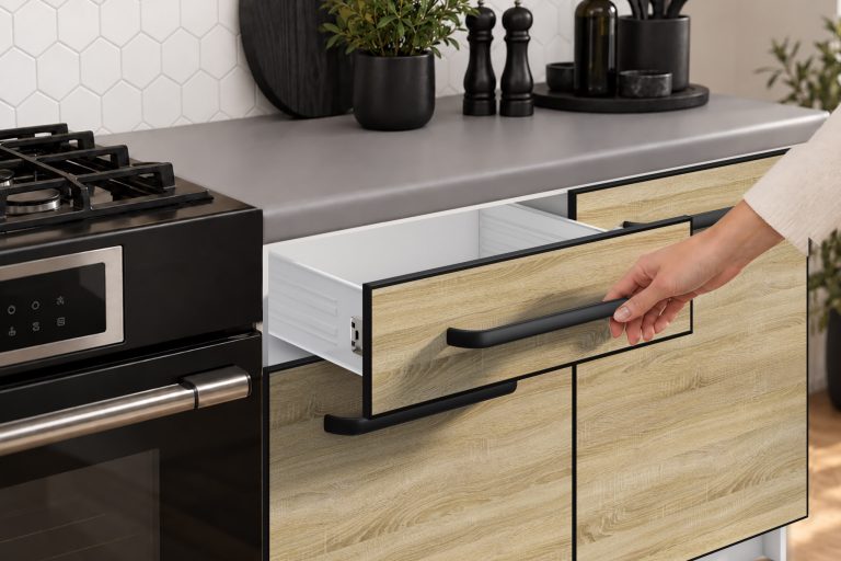 Meble kuchenne Linea 240 cm dąb sonoma bez blatu Producent TOR L Salvador/0/WT/DS/BB/A1
