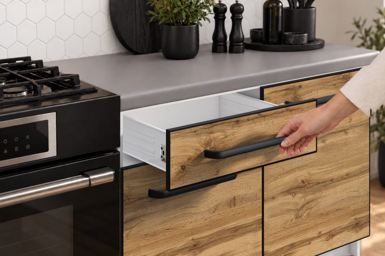 Meble kuchenne Linea 180 cm dąb wotan bez blatu Producent TOR L Leonardo/0/WT/DW/BB/A1